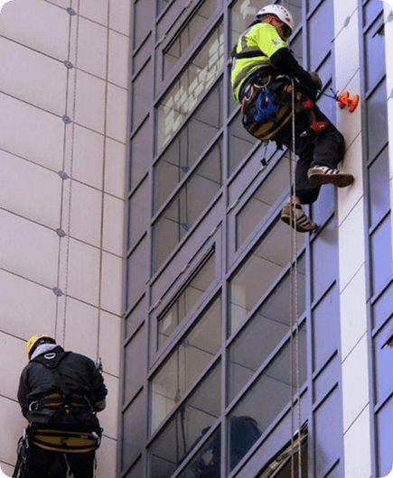 Industrial Facade Worker on Building